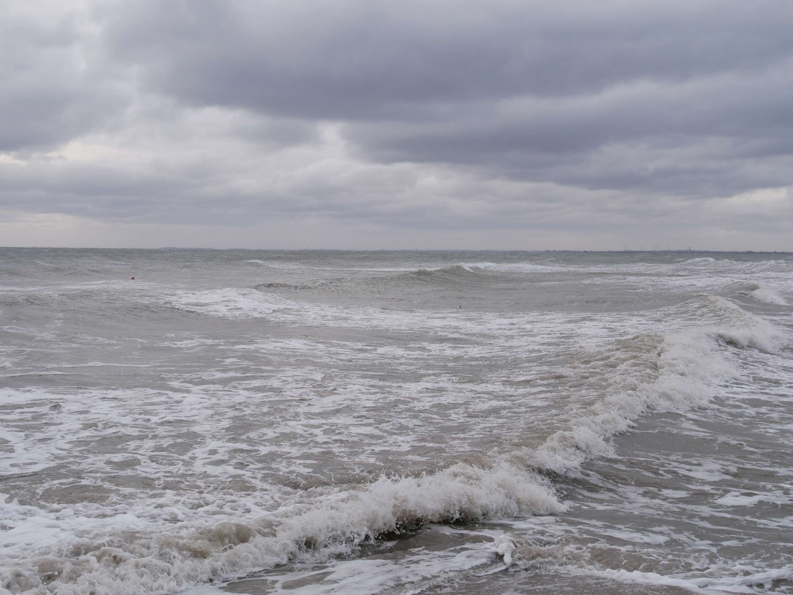 Sturm in Meeschendorf am Strand auf Fehmarn