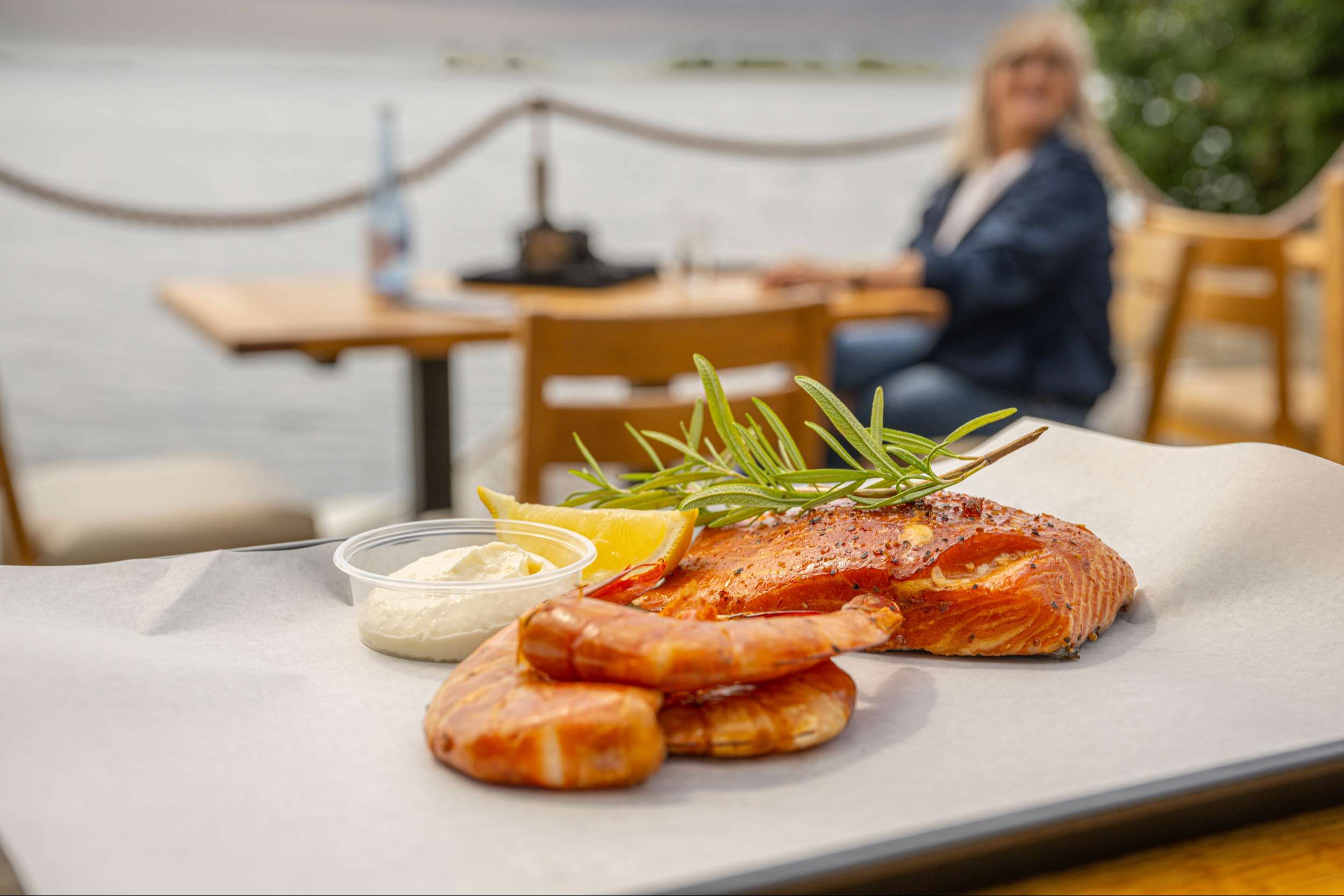 Fisch-Gericht im Restaurant Aalkate auf Fehmarn