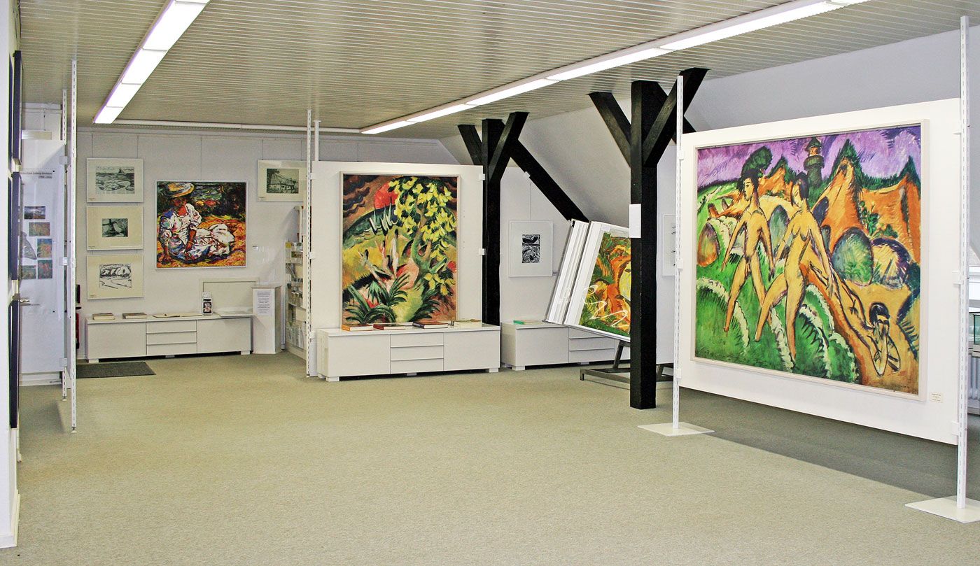 Ausstellungsraum der Ernst Ludwig Kirchner Dokumentation in Burg