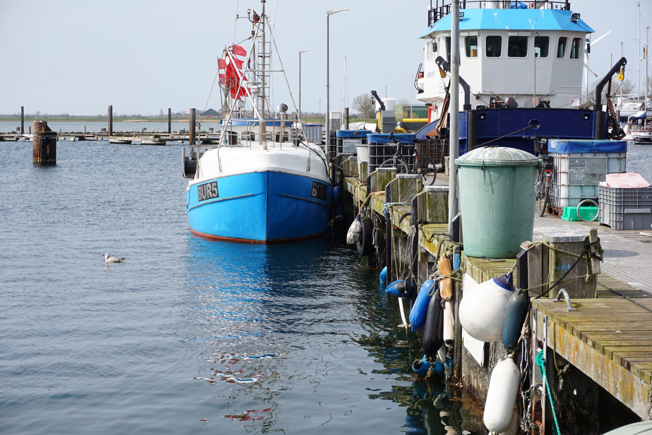 Boot im Hafen Burgstaaken auf Fehmarn