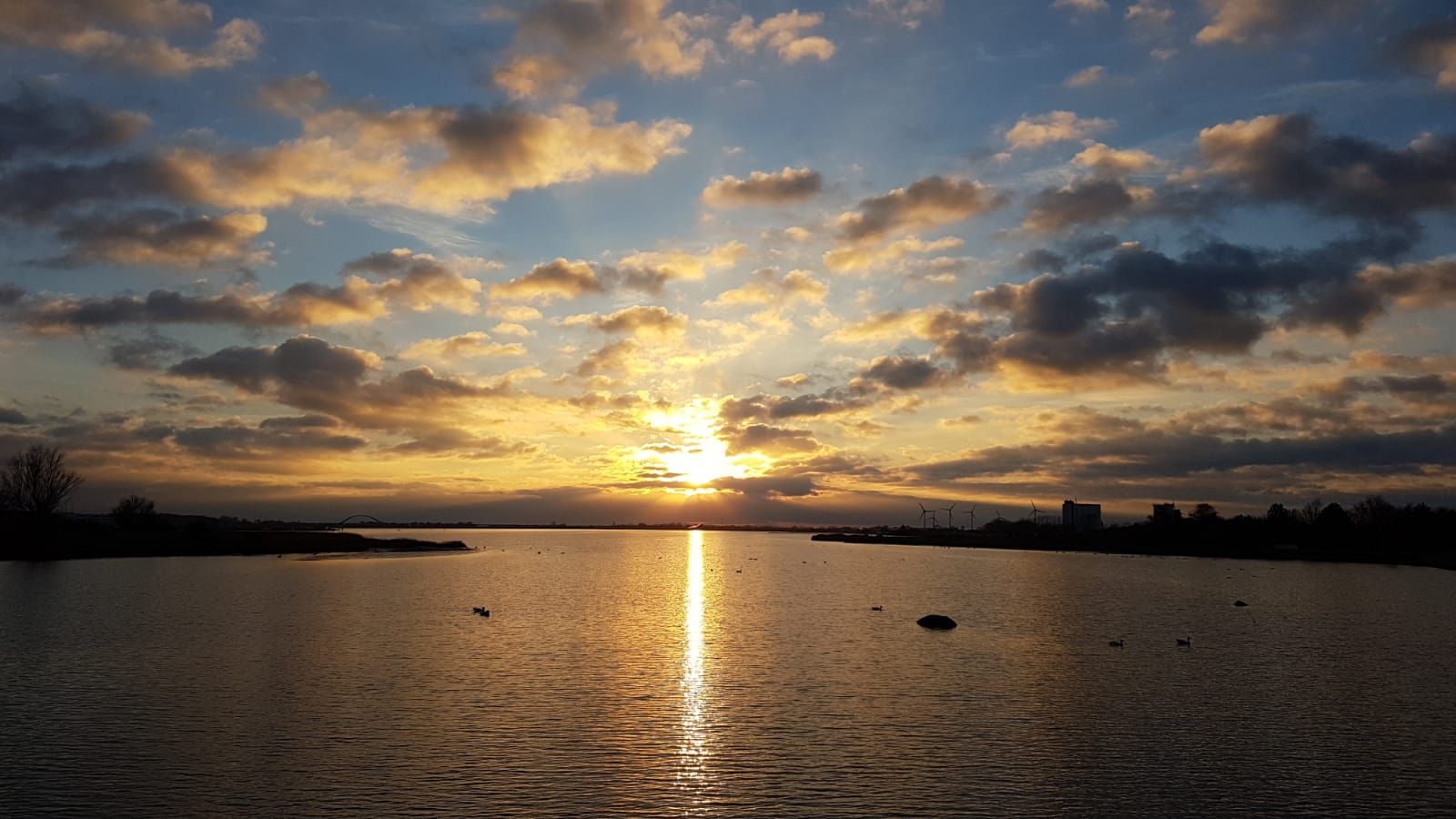 Sonnenuntergang Binnensee auf Fehmarn