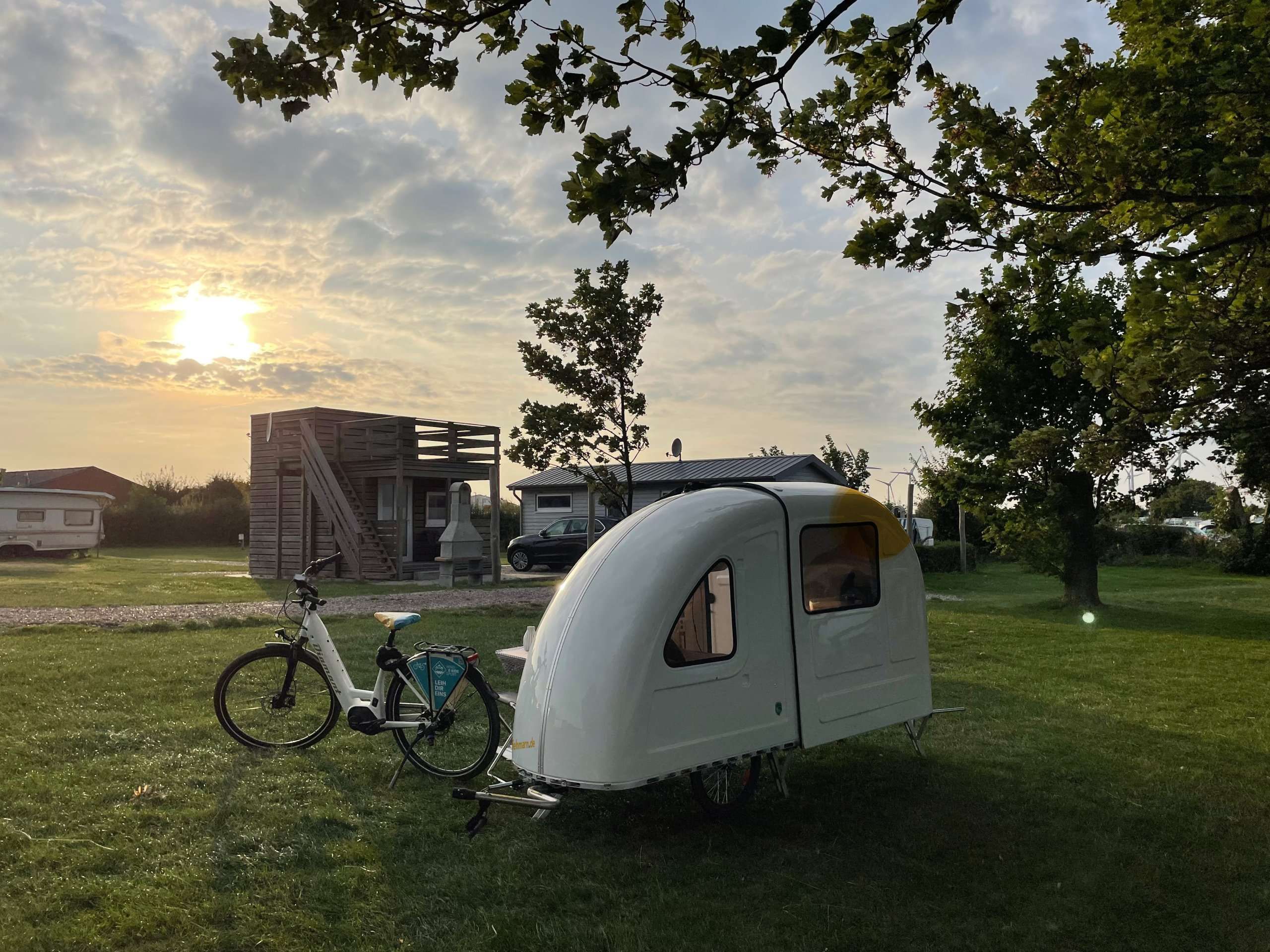 Fahrrad-Camper - Miniwohnwagen für das Fahrrad