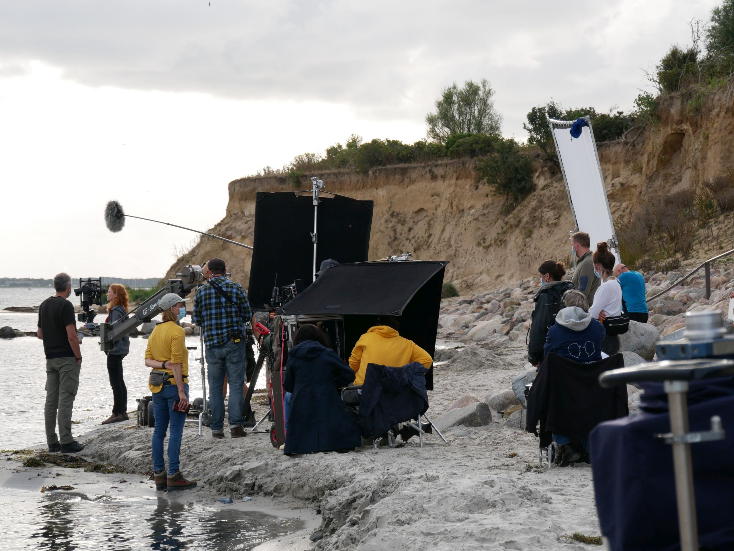 Filmdreh am Strand von der Serie Nord bei Nordwest 