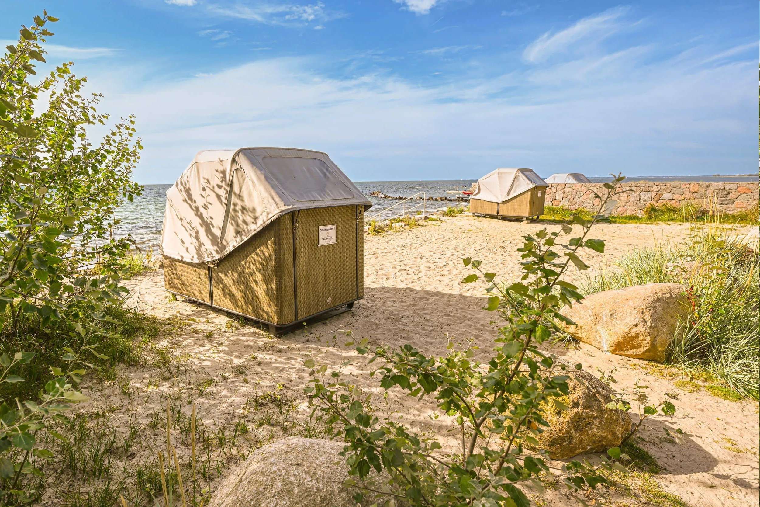 Schlafstrandkorb am Wulfener Hals