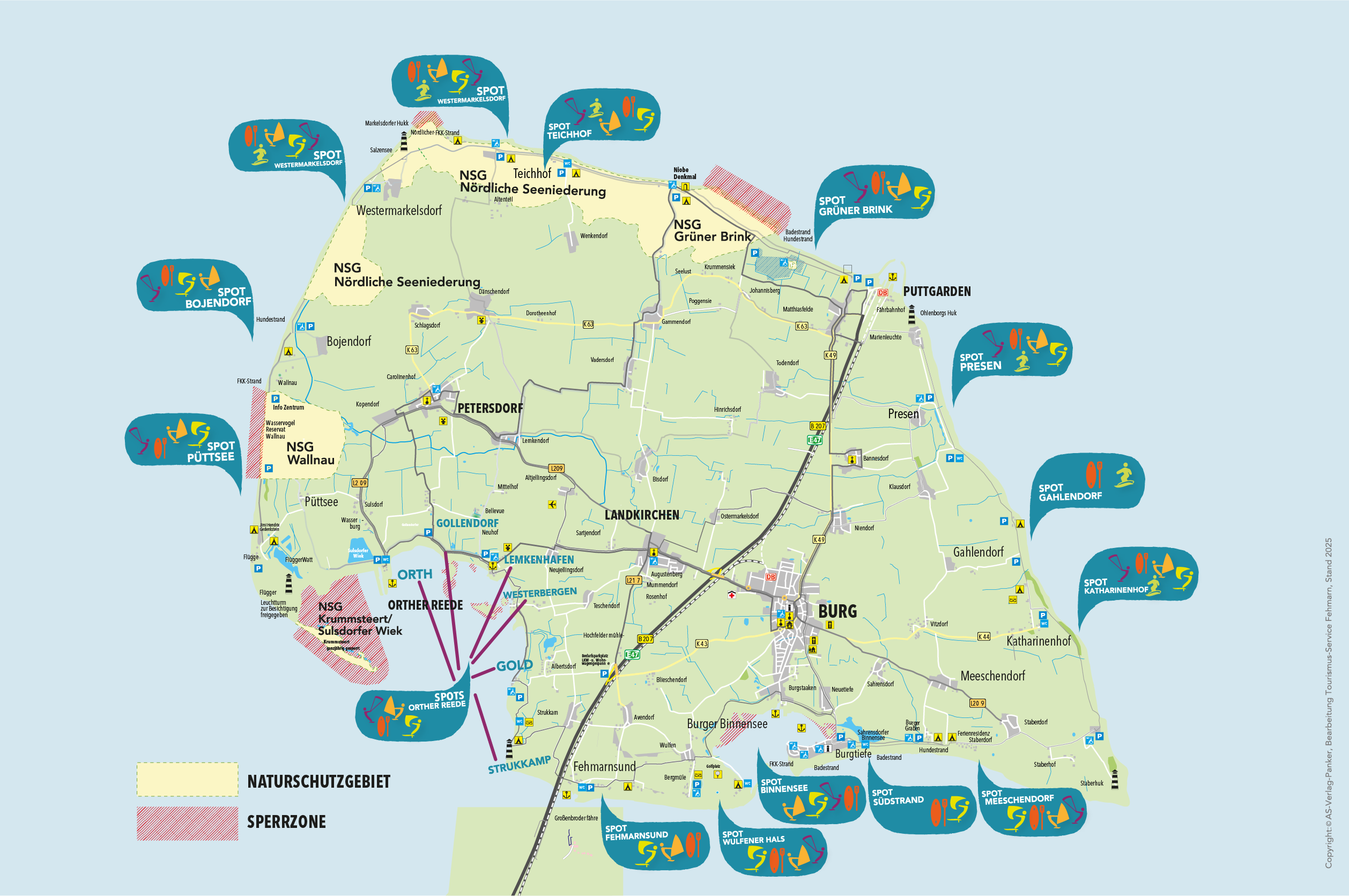 Surfspot Karte Fehmarn