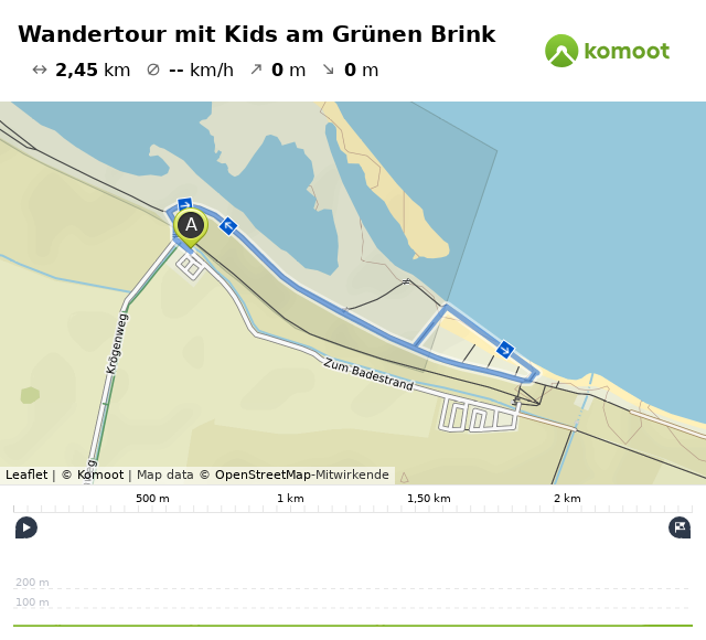 Streckenverlauf Familienwanderung Grüner Brink